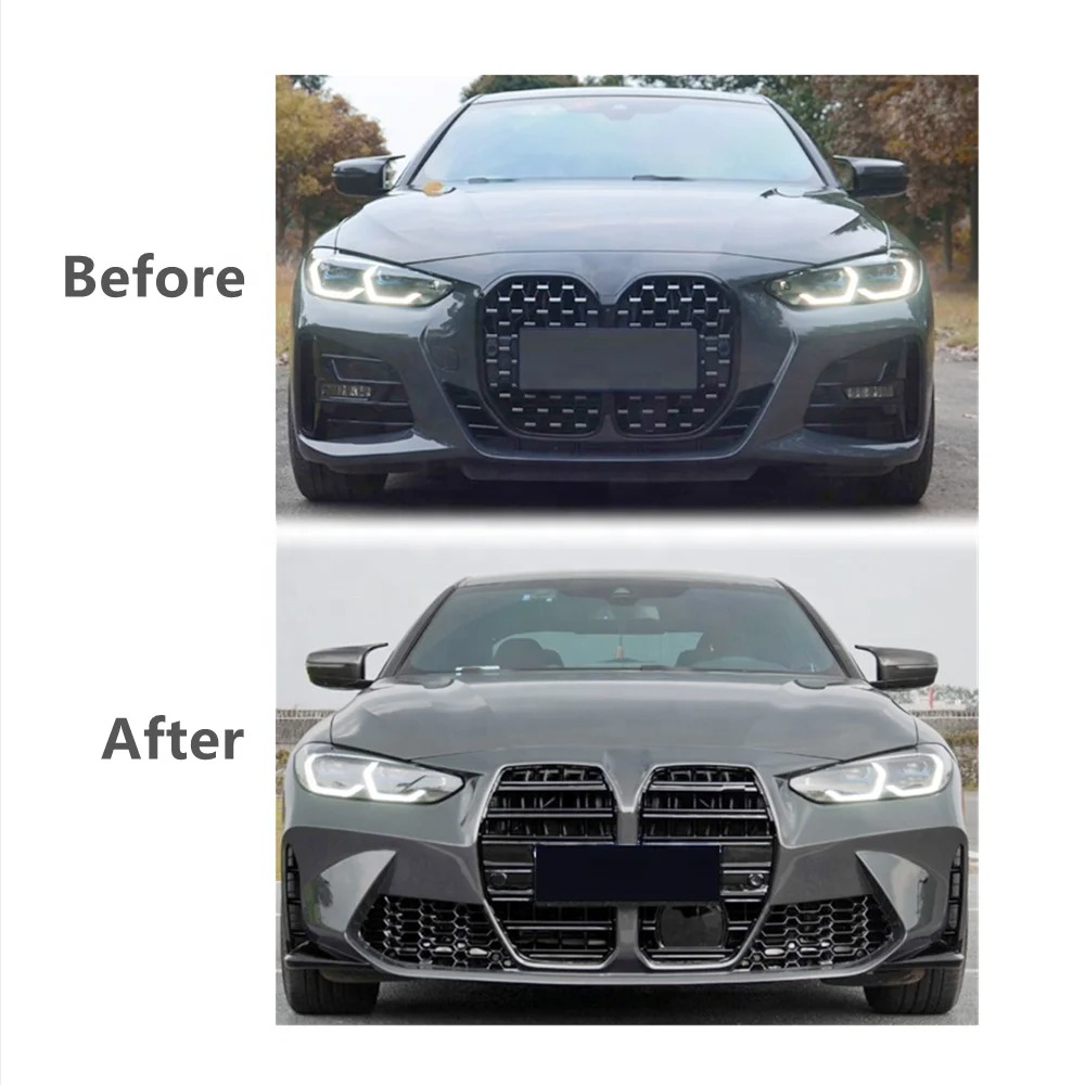 For  4 Series G22/G28 Modified M4 Style Front Bumper With Grill for Body Kit Car Bumper 2020 +